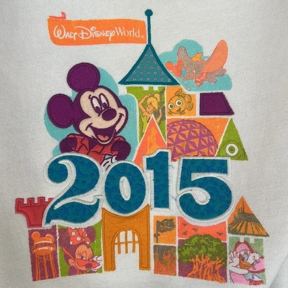 Disney Parks 2015 Mickey Mouse Full Zip Hoodie Sweatshirt Walt Disney World XS - Picture 5 of 11